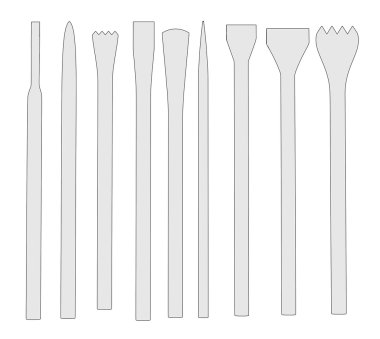 taş aletler karikatür çizimi