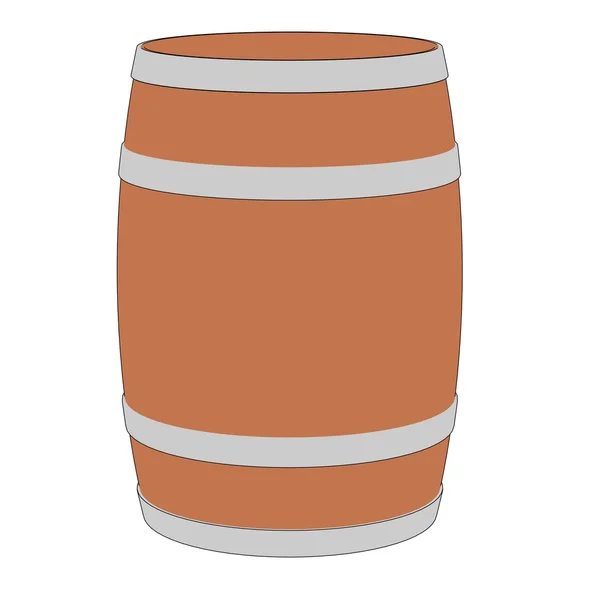 Cartoon image of wine barrel — Stock Photo, Image