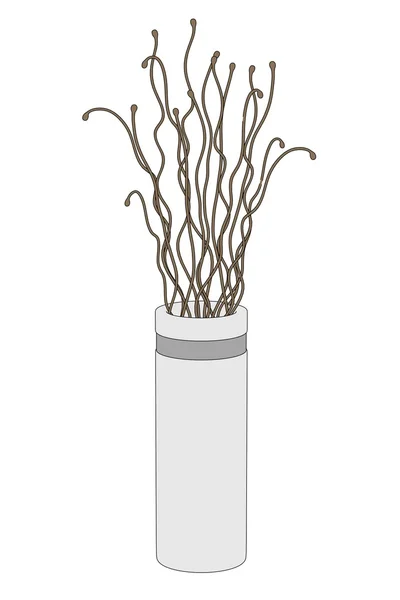 装饰花瓶的卡通插图 — 图库照片