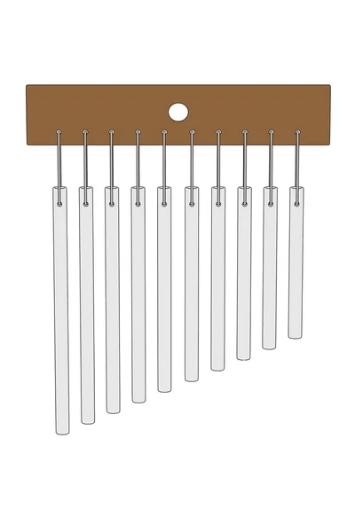 Cartoon image of wind chimes — Stock Photo, Image