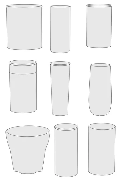 Cartoon image of drink glasses — Stock Photo, Image