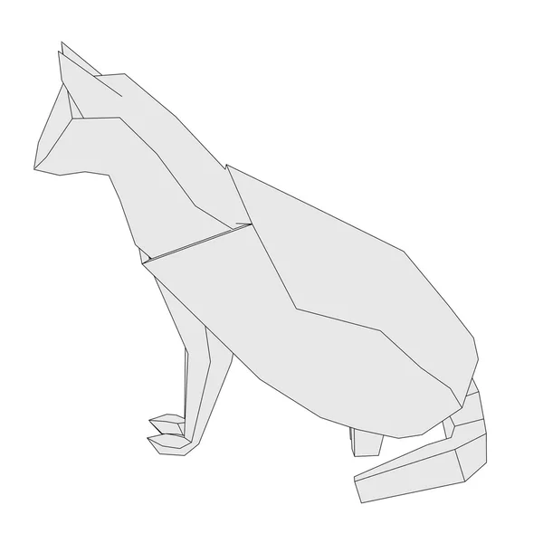 Kreslený obrázek origami zvíře — Stock fotografie