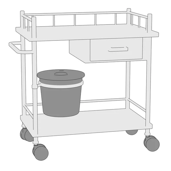 Мультяшне зображення медичного столу — стокове фото