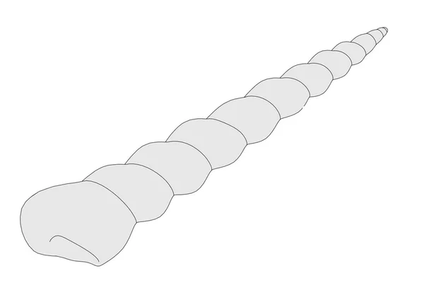 Rajz-félének tengerre shell — Stock Fotó