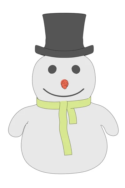 Cartooon image of snowman character — Stock Photo, Image
