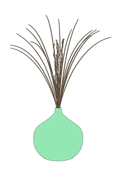 Cartoon illustratie van vaas met decoratie — Stockfoto