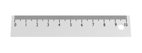 Realistic 3d render of ruler — Stock Photo, Image