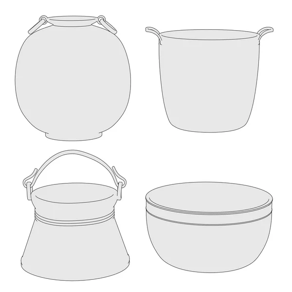 Imagem de desenhos animados de pratos antigos — Fotografia de Stock