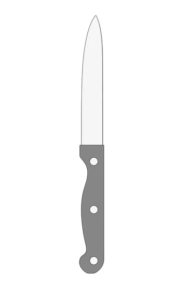 Cartoon image of kitchen knife — Stock Photo, Image