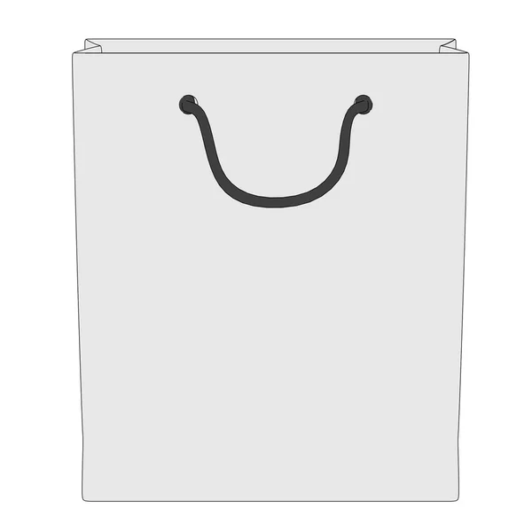 Cartoon image of shopping bag — Stock Photo, Image