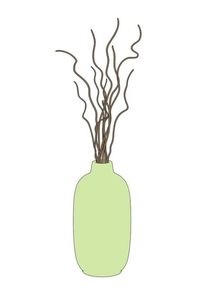 Cartoon illustration of vase with decoration — Stock Photo, Image