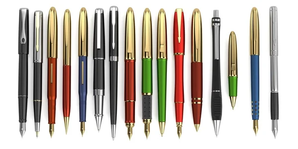 Realistic 3d render of luxury pens — Stock Photo, Image