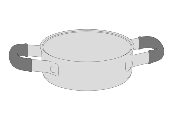 Cartoon illustration of pot — Stock Photo, Image