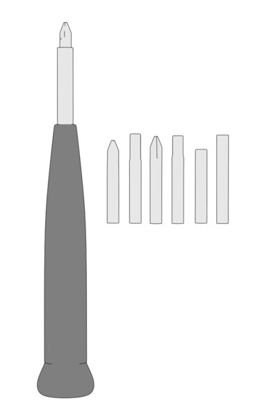 Cartooon image of classic screwdriver