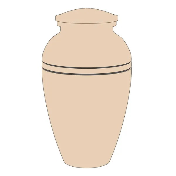 Cartoon illustration of urn for ashes — Stock Photo, Image