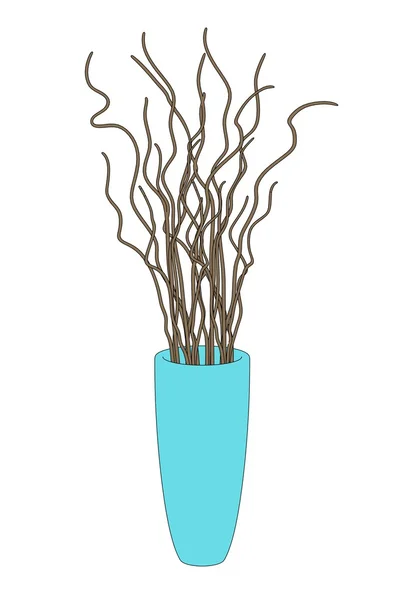 Tecknad bild på vasen med dekoration — Stockfoto