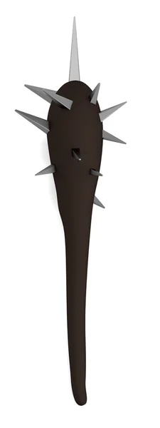 Realistic 3d render of spiked club — Stock Photo, Image