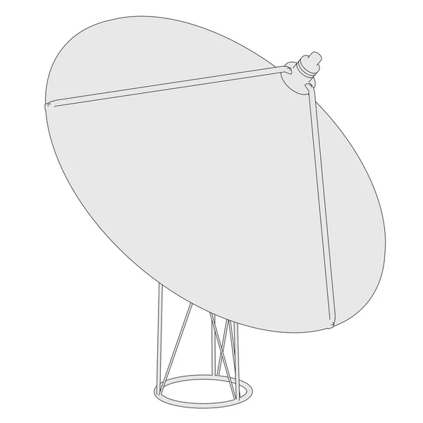 Tecknad bild av satelitte antenn — Stockfoto