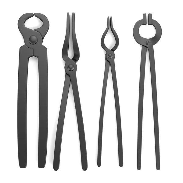 Realistic 3d render of blacksmith pliers — Stock Photo, Image