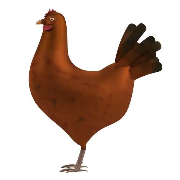 Realistische 3D-Darstellung der Henne — Stockfoto