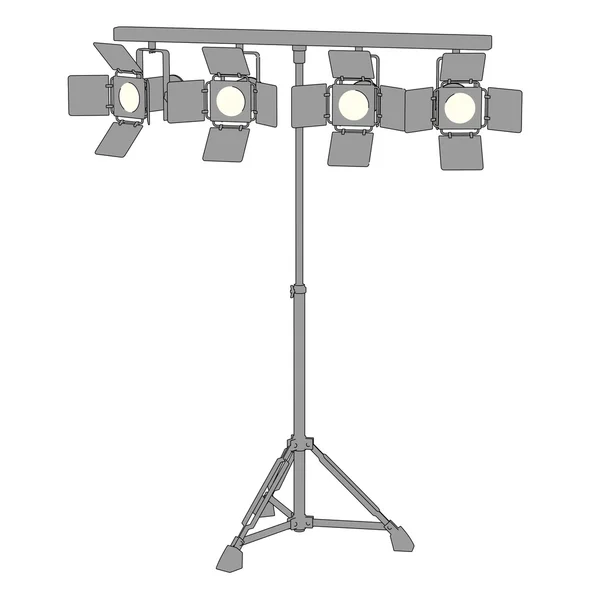 Cartoon image of stage light — Stock Photo, Image