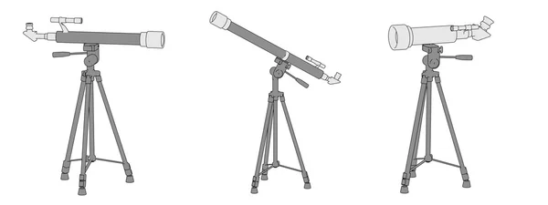 形象的望远镜 （光学设备) — 图库照片