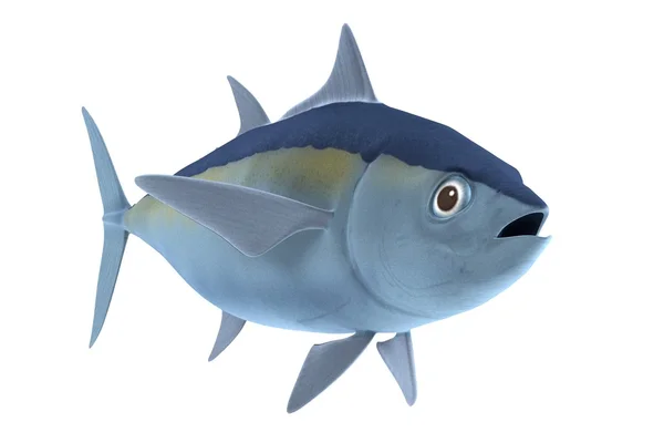 Realistic 3d render of blackfin tuna — Stock Photo, Image