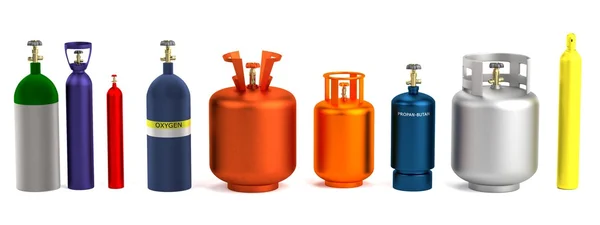 Realistic 3d render of gas cans — Stock Photo, Image