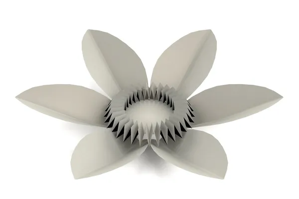 Realista 3d renderizado de planta de origami —  Fotos de Stock