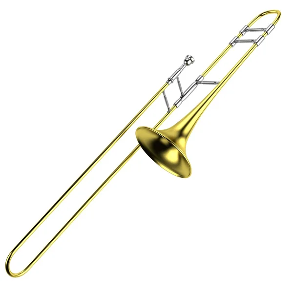 Realistic 3d render of trumpet — Stock Photo, Image