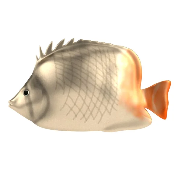 真实的 3d 渲染的热带鱼 — 图库照片