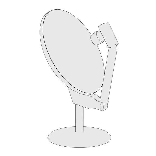 Cartoon afbeelding van satelliet antenne — Stockfoto