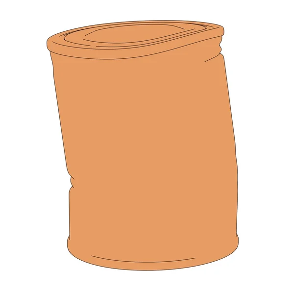 Cartoon illustration of rusty can — Stock Photo, Image