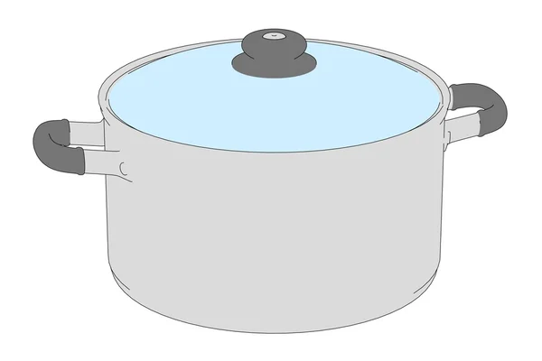 Cartoon illustration of pot — Stock Photo, Image