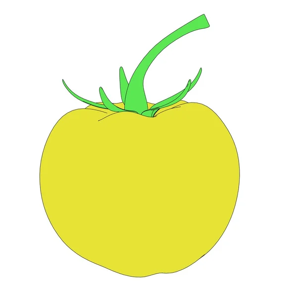 Карикатурное изображение желтого помидора — стоковое фото