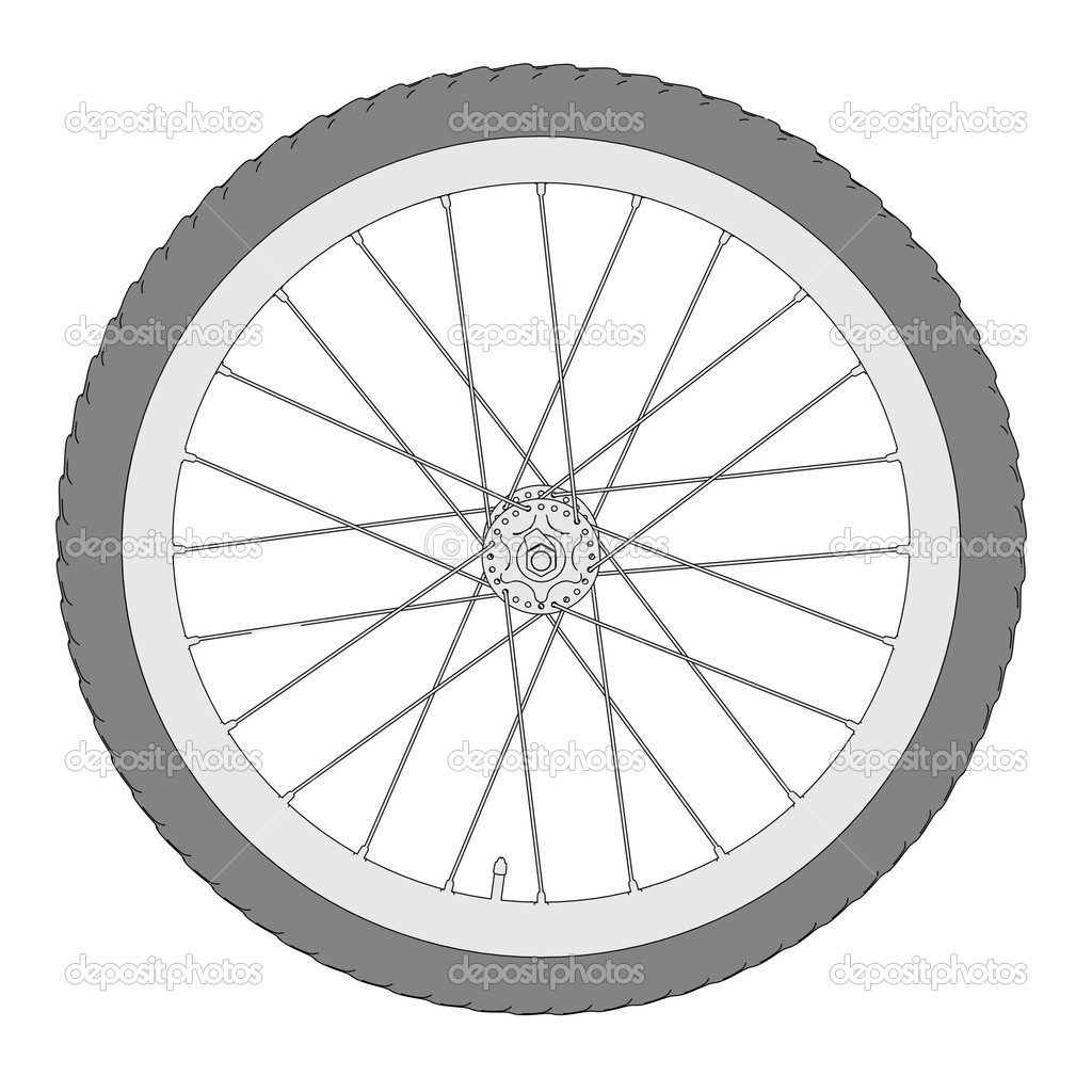 Cartoon image of bicycle wheel — Stock Photo © 3drenderings 44273709