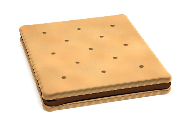 Realistic 3d render of biscuit — Stock Photo, Image