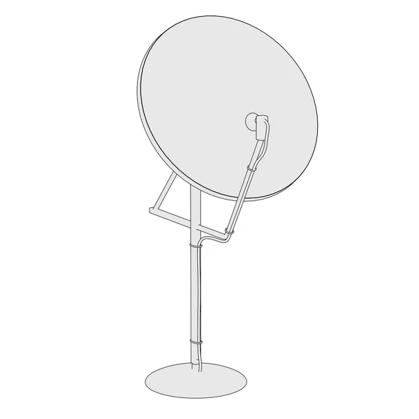 Karikatür resim satelitte anten — Stok fotoğraf