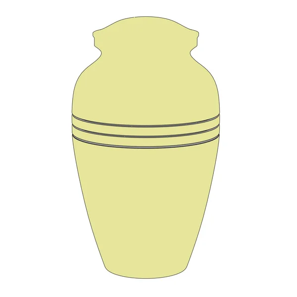 Cartoon illustration av urna för aska — Stockfoto