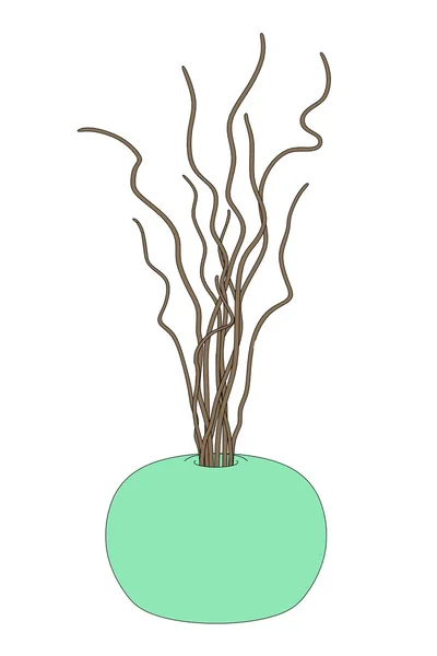 Tecknad bild på vasen med dekoration — Stockfoto