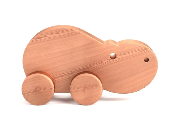 Rendering realistico 3d del giocattolo di legno — Foto Stock