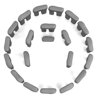 Realistic 3d render of stonehenge clipart