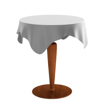 masa örtüsü ile gerçekçi 3d render