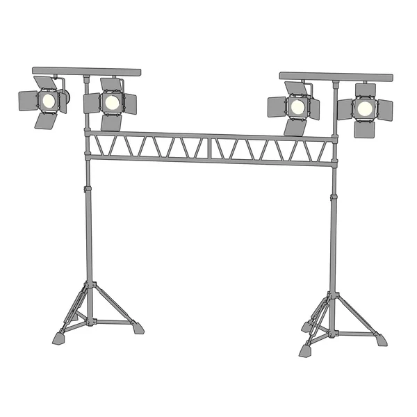 Cartoon image of stage light — Stock Photo, Image