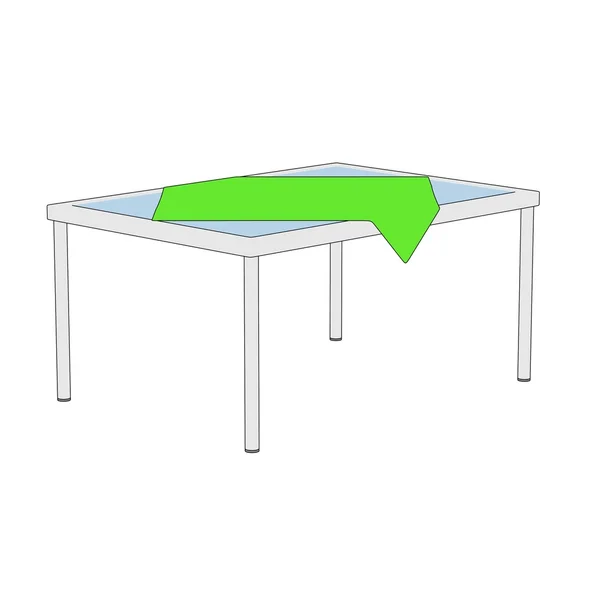 Illustrazione cartone animato della tavola con tovaglia — Foto Stock