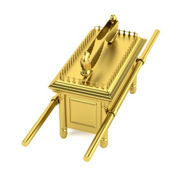 Realistic 3d render of ark of the covenant clipart