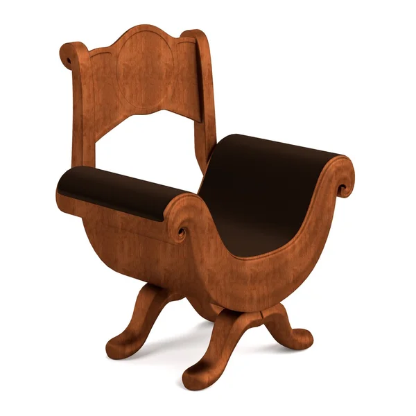 Realistic 3d render of medieval chair — Stock Photo, Image