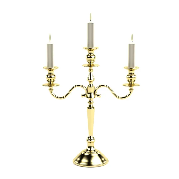 Realistic 3d render of candlestick — Stock Photo, Image