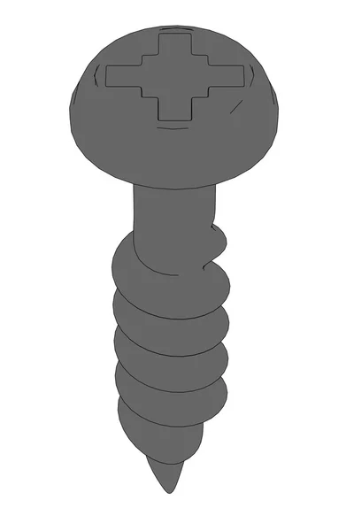 Cartooon image of classic screw — Stock Photo, Image