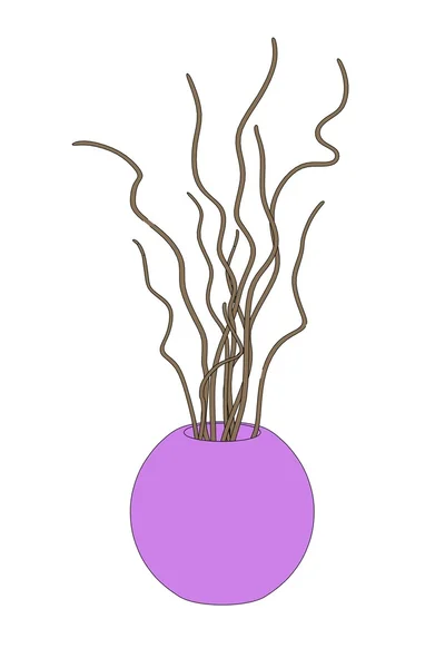 Ilustrasi kartun vas dengan dekorasi — Stok Foto
